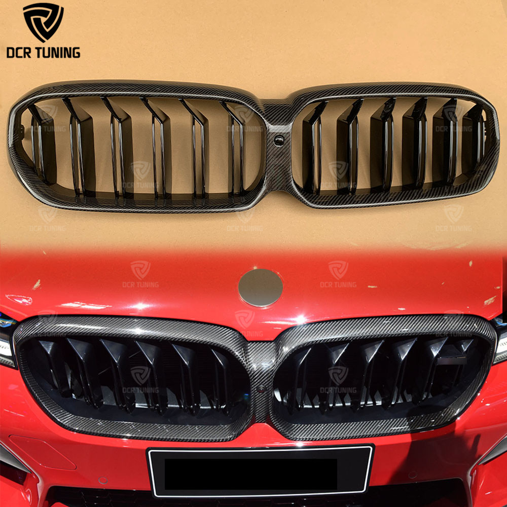 Углеродное волокно Передняя решетка для BMW LCI 5 Ser G30 G31 F90 M5 CF гриль переднего бампера, устанавливаемое на вентиляционное отверстие в салоне автомобиля отделкой наборы тела защиты