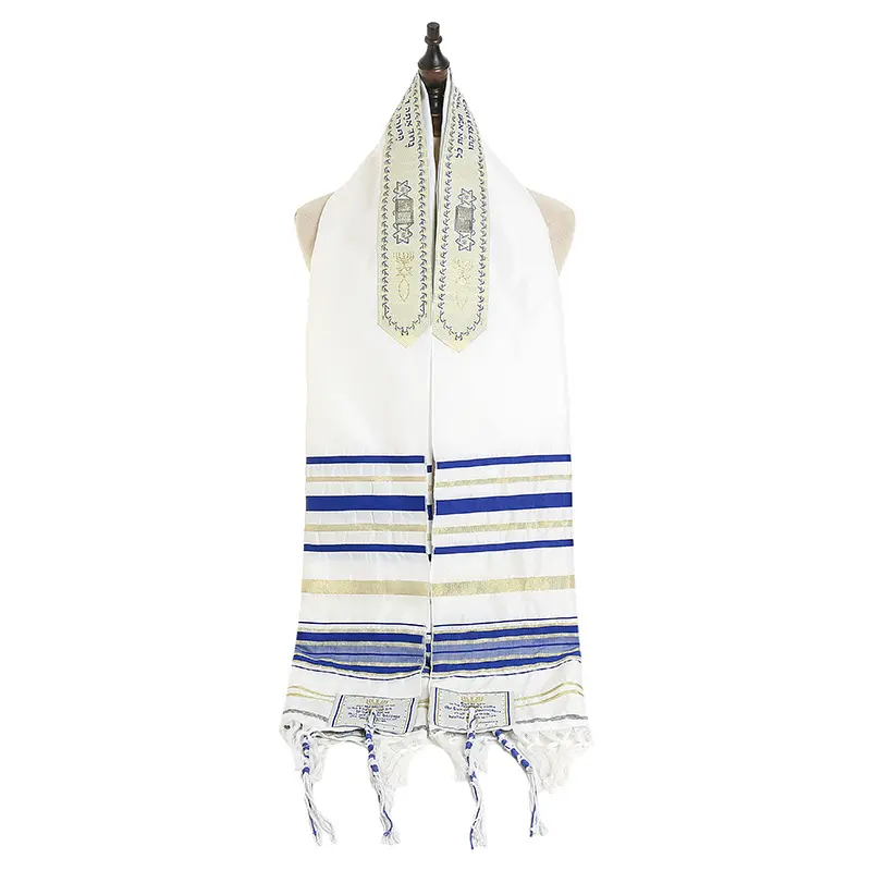 Polyester Unisex Kosher Israel Muslim Jewish Talit Large Prayer Shawl With Bag