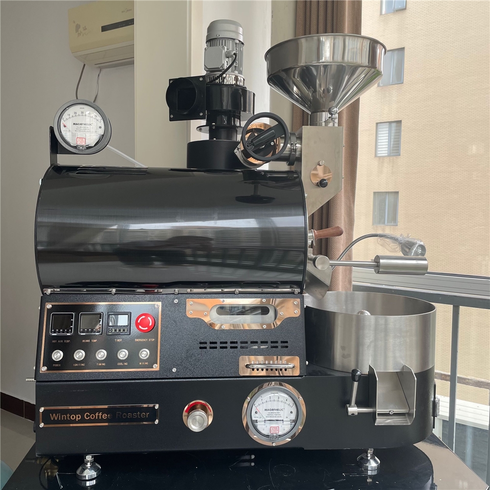 Special large capacity 500g-2kg automatic coffee baking machine for coffee shop gas type coffee bean baking