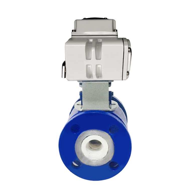 DN50 2 дюймов 12V 24V углеродистая сталь Электрический Actuato керамический PTFE линия фланец моторизованный шаровой клапан
