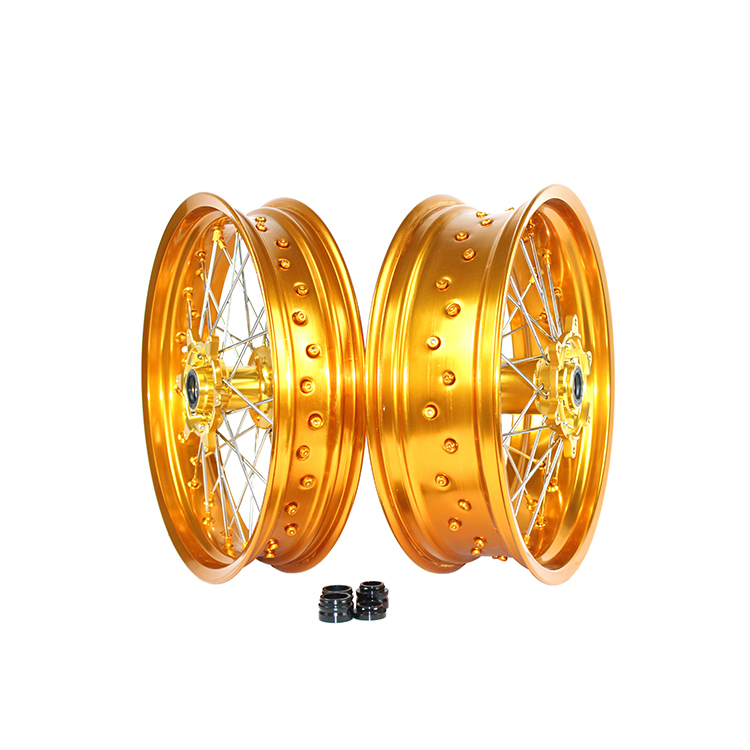 17 Inch CNC Complete Supermoto wheels for 525 EXC
