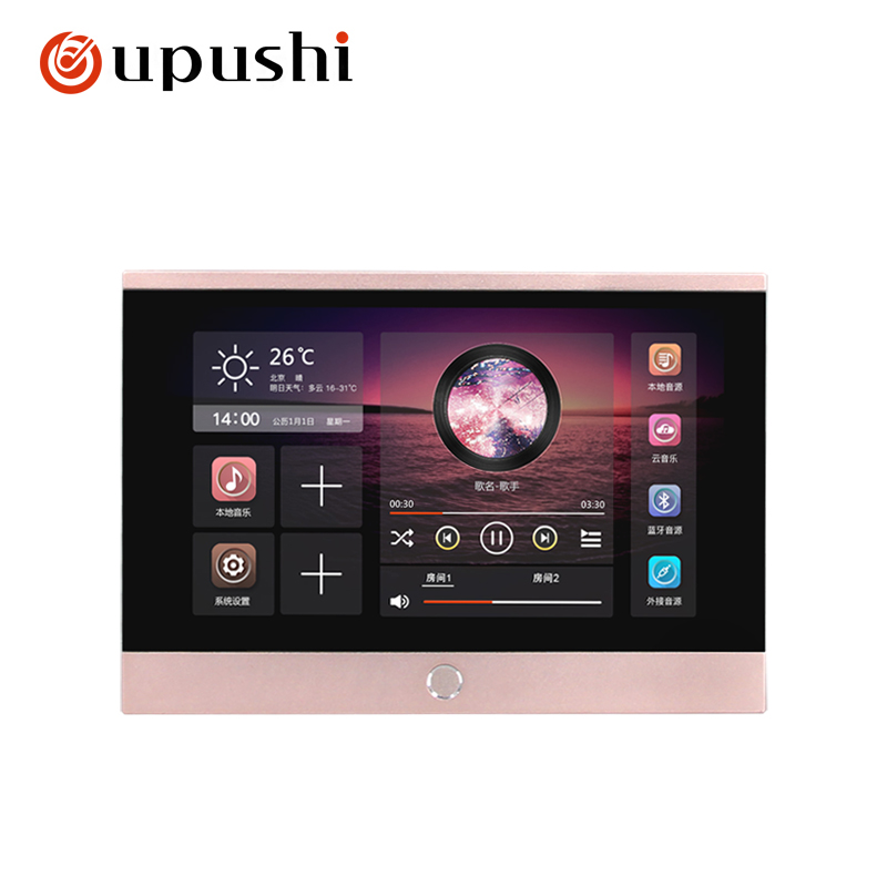 Oupushi C6 8*30 Вт 8 Ом Wi-Fi Умный домашний настенный усилитель с сенсорным экраном высокой четкости