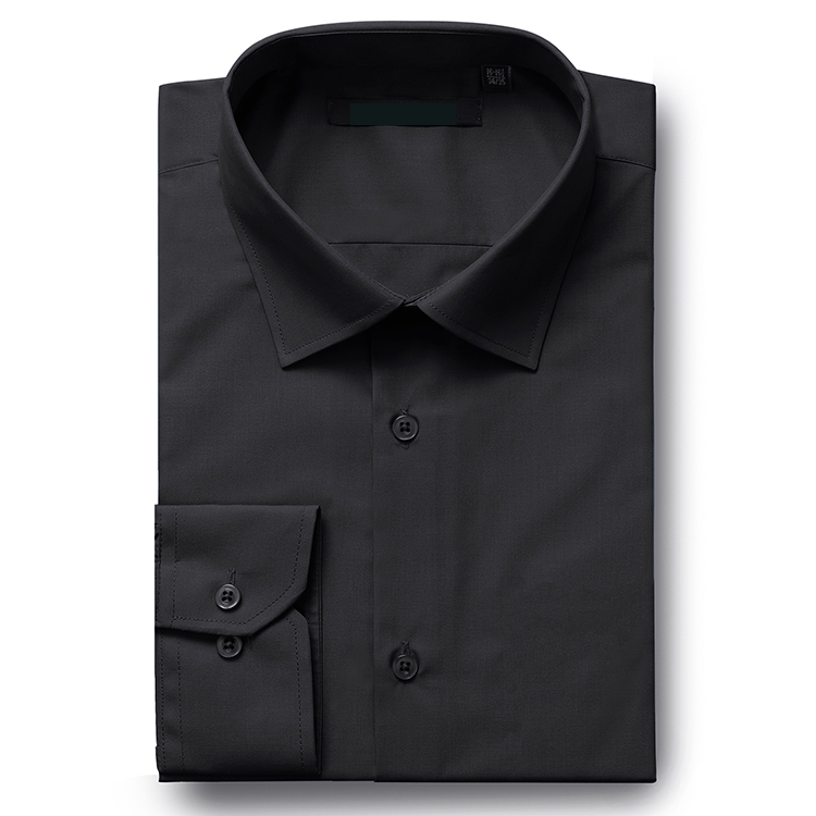 Men's Classic Fit Solid Dress Shirt Long Sleeve Spread Collar Shirt custom mens fitness casual dress shirt