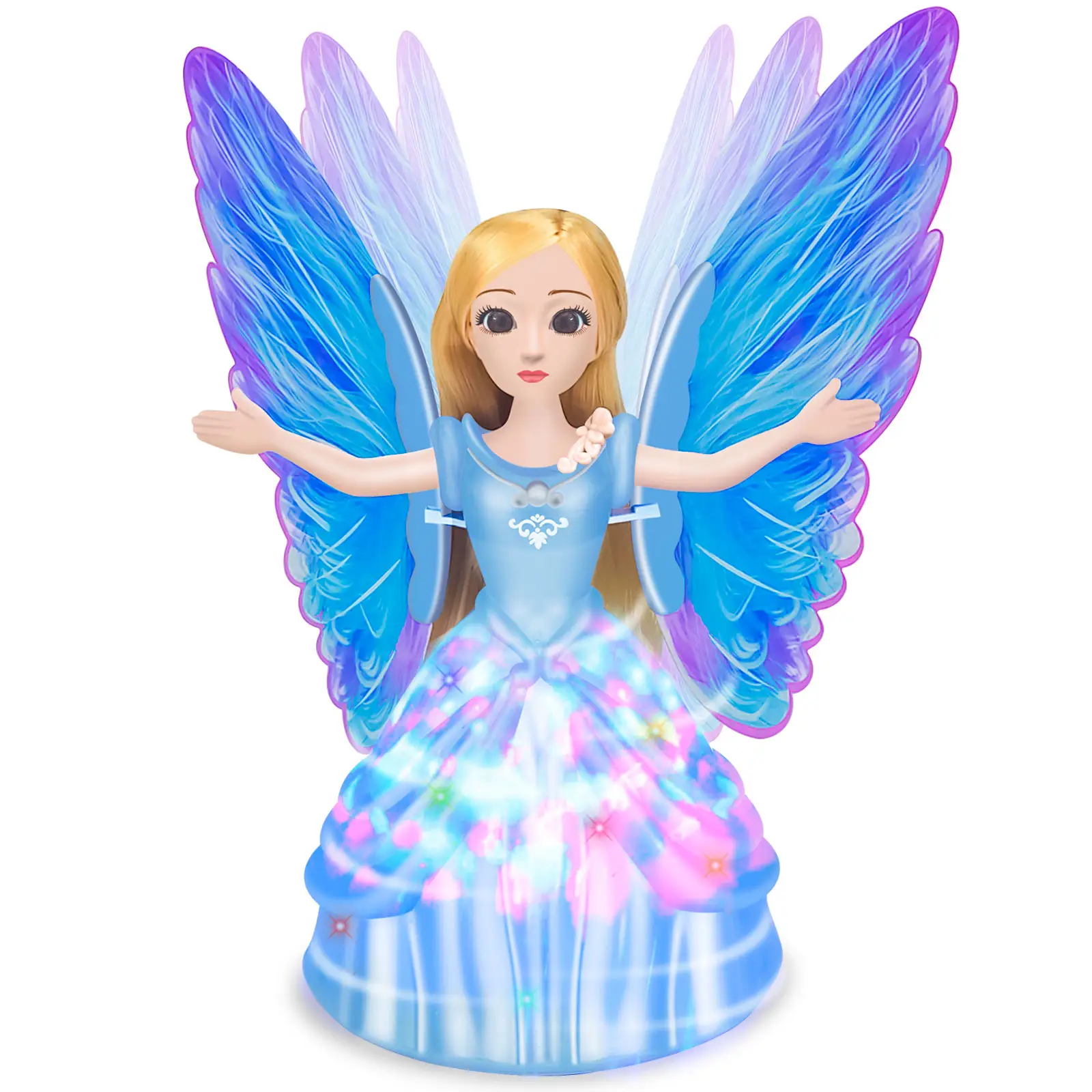 Hot sales Blue Princess doll children's electric toy dance fairy lights princess light toys for girls