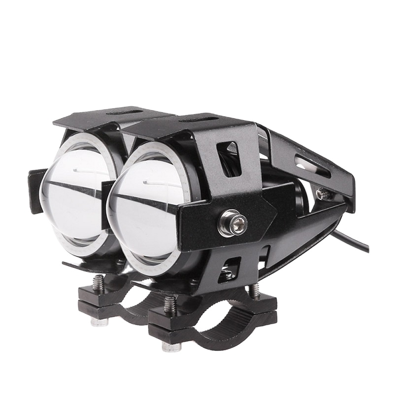 1 шт 12V/125W фары для мотоцикла ATV мото фар автомобиля фары лампы Ангел глаз U7 лазерный свет 4 вида цветов скутер противотуманные фары