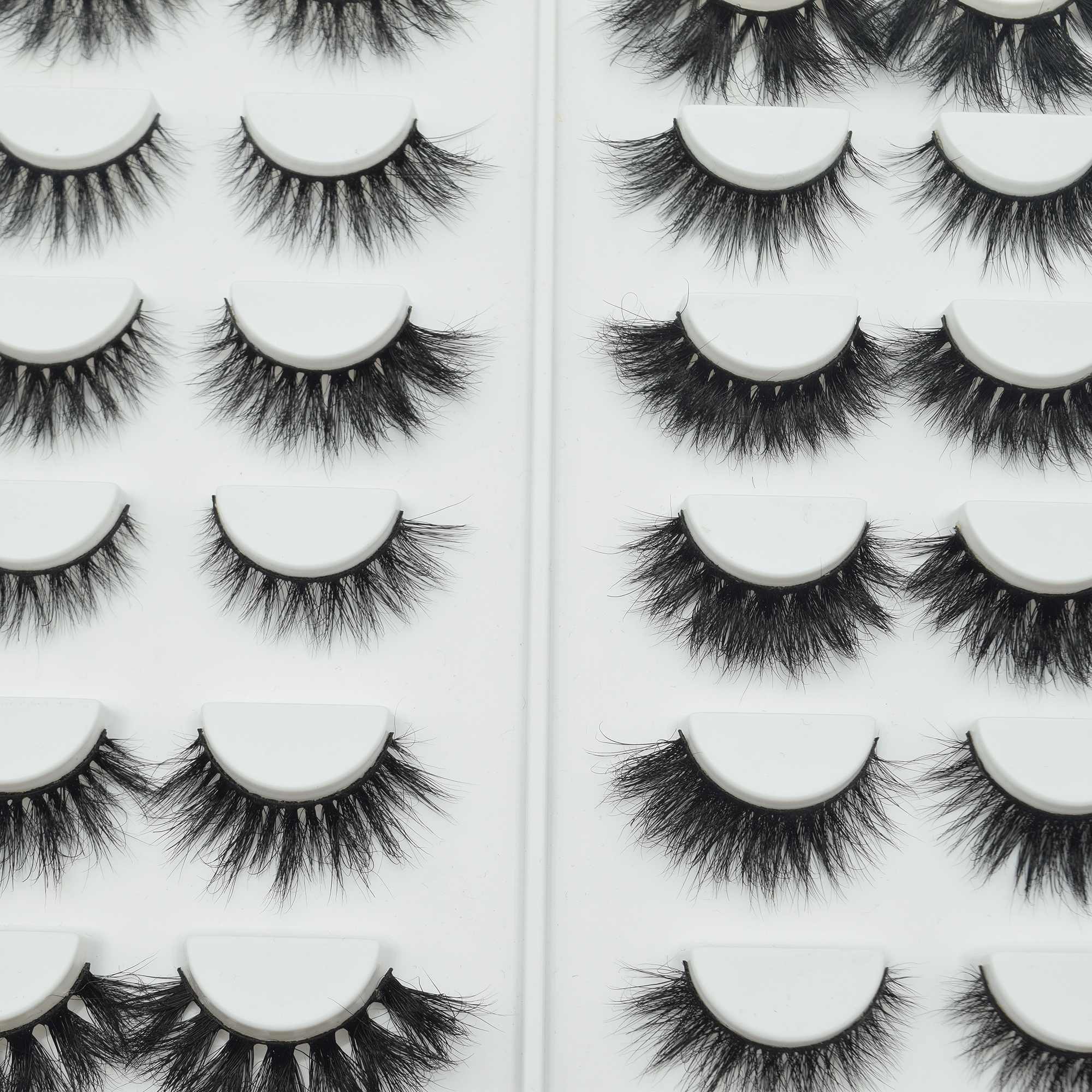 Best 25 mm 3d eye false lashes silk wholesale custom eyelash packaging box private label mink strip eyelashes vendor