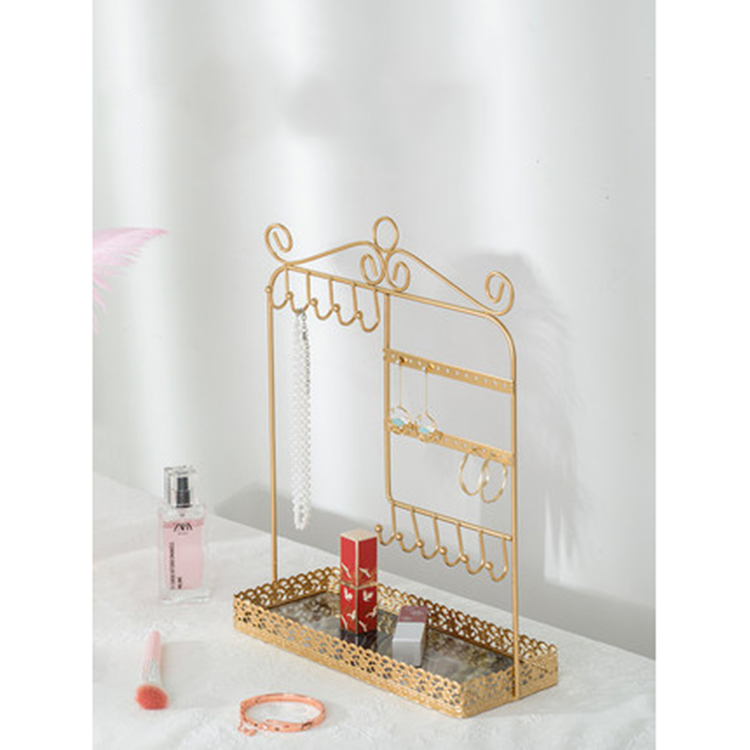 Nordic Light Luxury Style Iron Art High Quality Home Decor Earring Rack Jewelry Display