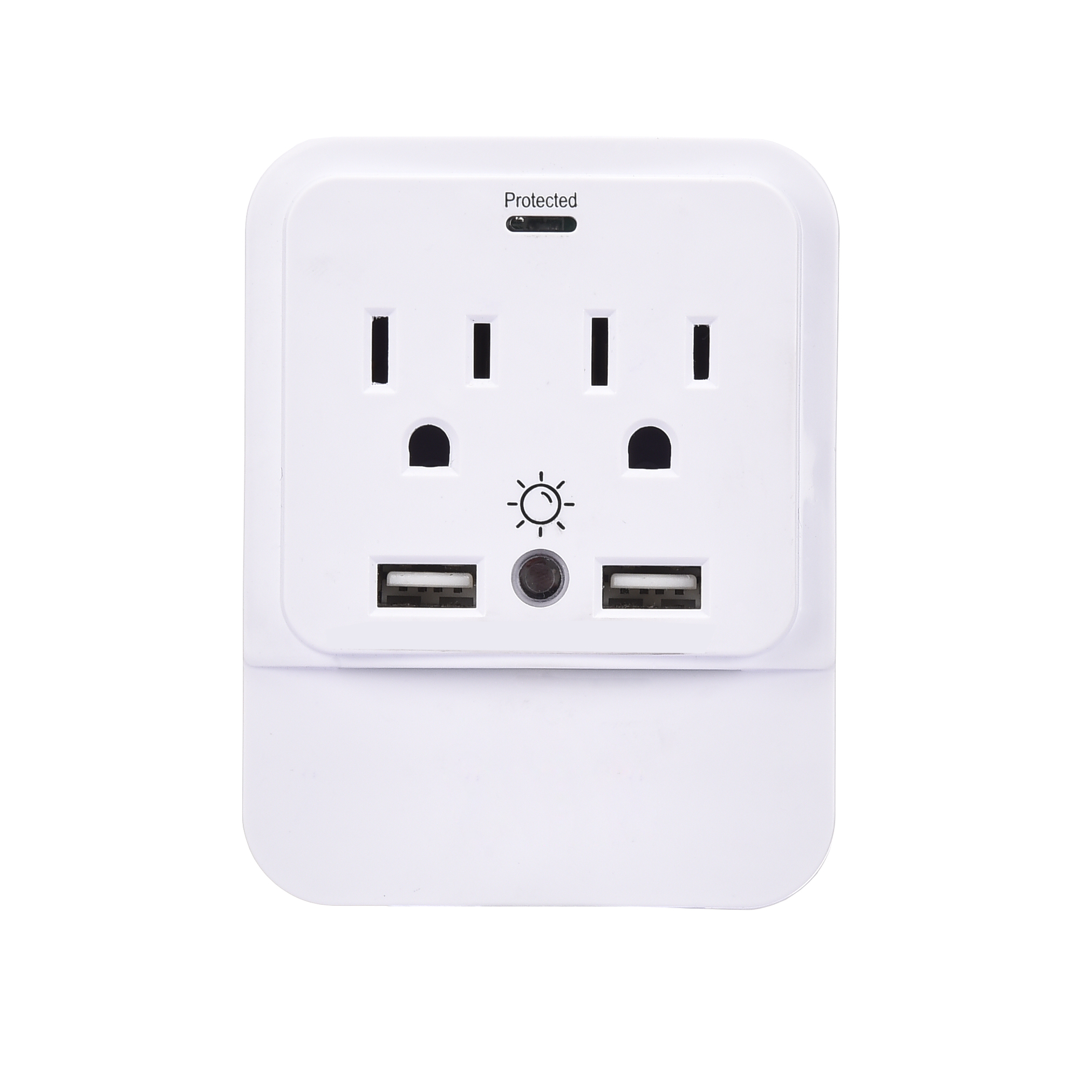 Multi Wall Outlet Adapter USB Wall Plug Chargers With 2-USB Ports