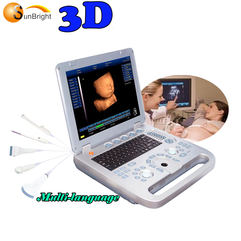 CE SUN-800D горячая Распродажа 15 дюймов Портативный портативных ПК 3D Портативный Груди УЗИ машины