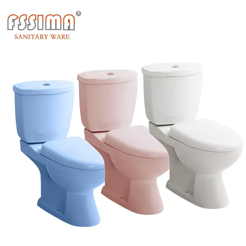 Modern Style Ceramic Sanitary Ware 2 Piece Toilet Bowl Color Bathroom Wc Toilet And Basin Toilet Set