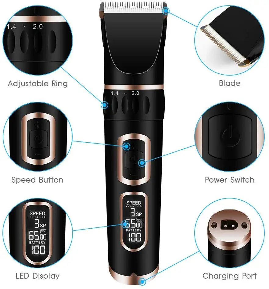 Электрический перезаряжаемый Профессиональный USB-триммер для волос