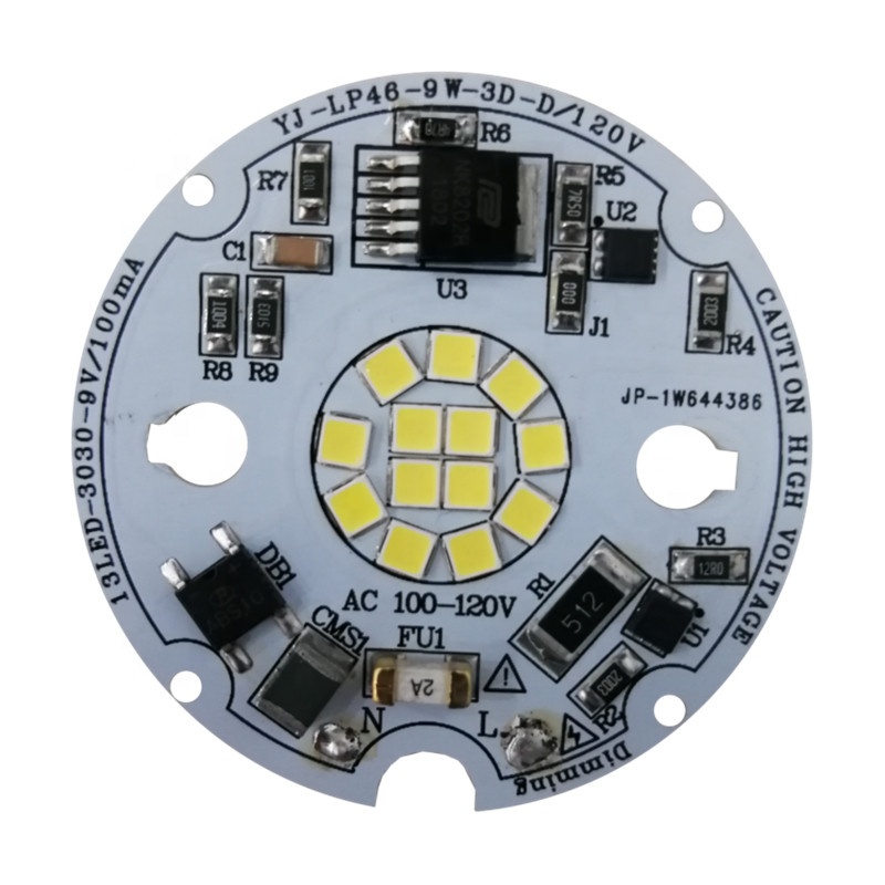 Сертификация CE RoHs, высокое качество PF> 0,99 9W AC 120V SCR Диммируемый DOB бесдрайверный Светодиодный модуль для светодиодных потолочных светильников и лампочек