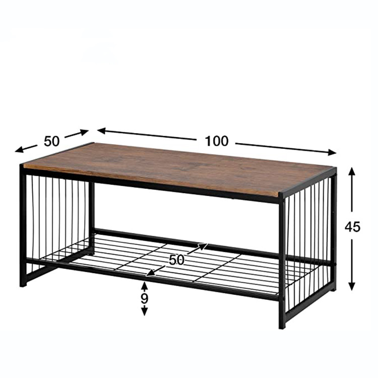 Latest Design Italian furniture Wooden Coffee Table Console Table Living Room Furniture With Metal Mesh