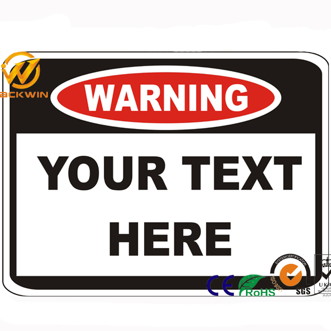 Plastic Customized Reflective No Smoking/EXIT/FIRE ALARM Warning Sign