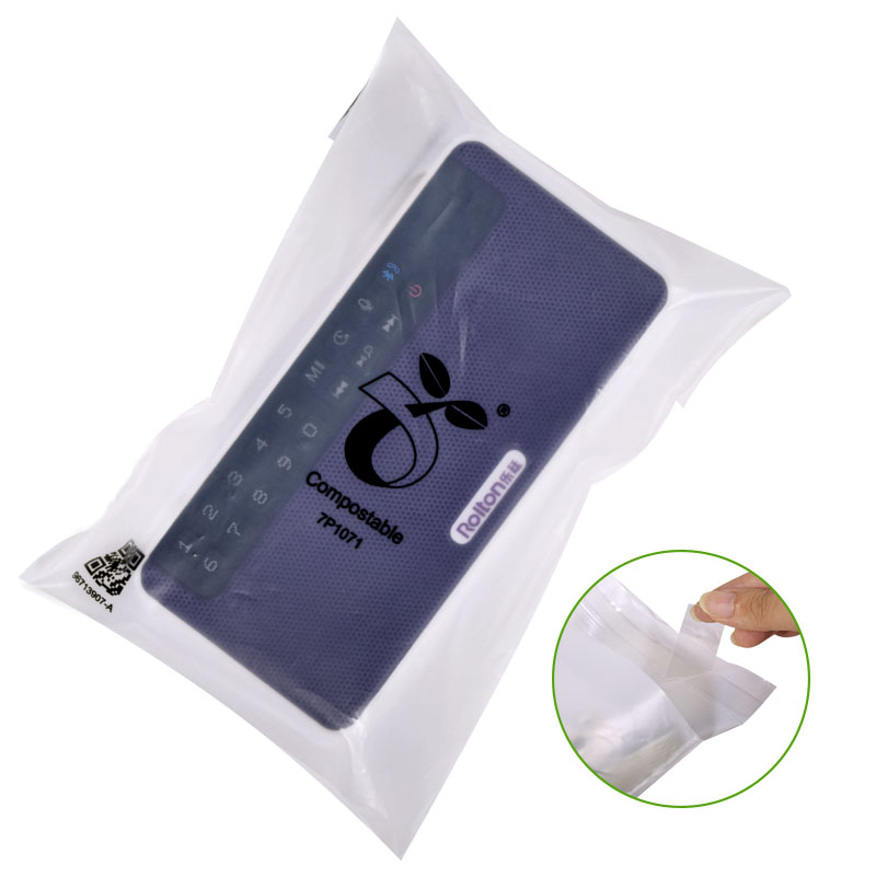 wholesale customized clear self adhesive seal frosted plastic biodegradable poly bags for cellophane