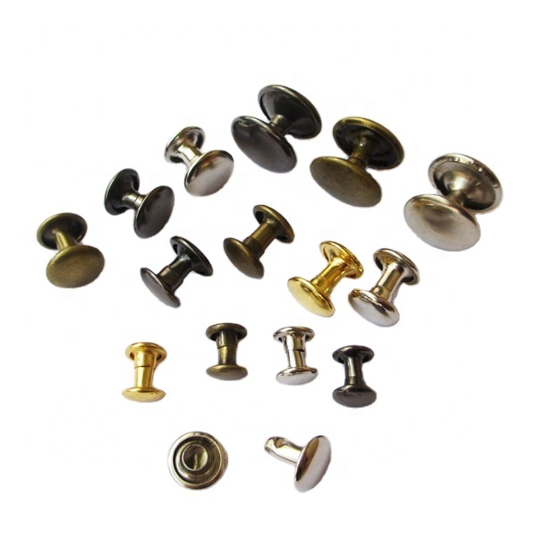 Double Flat Head Cap Rivets for Leather Belt