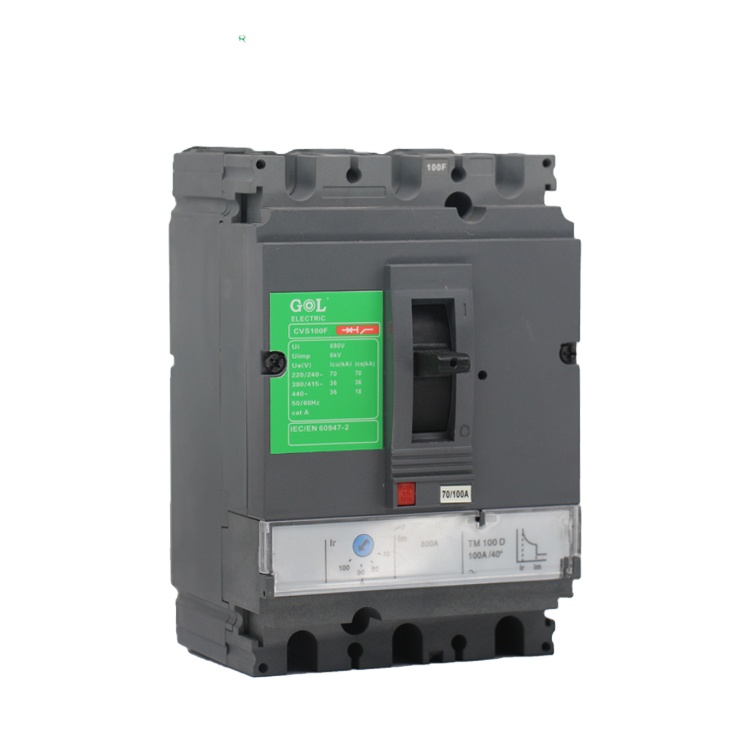Регулируемый 100amp 630amp переменного тока 3-полюсный термомагнитный MCCB выключатель в литом корпусе