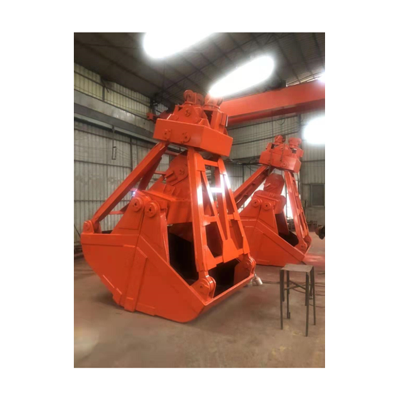 Factory price 15T durable load and unload 4 four ropes crane clamshell grab bucket Crane Accessories