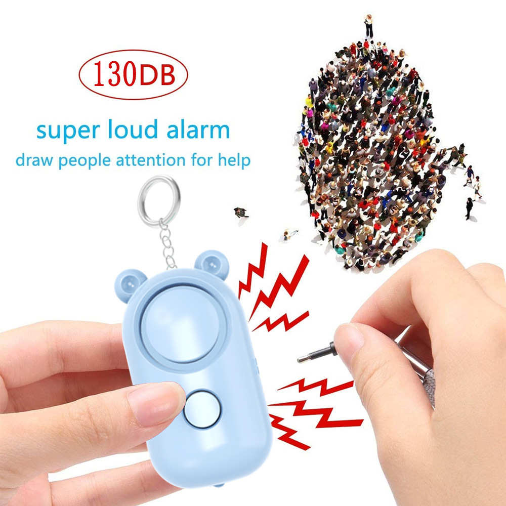 130DB Siren Song LED Portable Emergency SOS Security Self Defense Alarm Women Children Elders Safety Personal Alarm Keychain