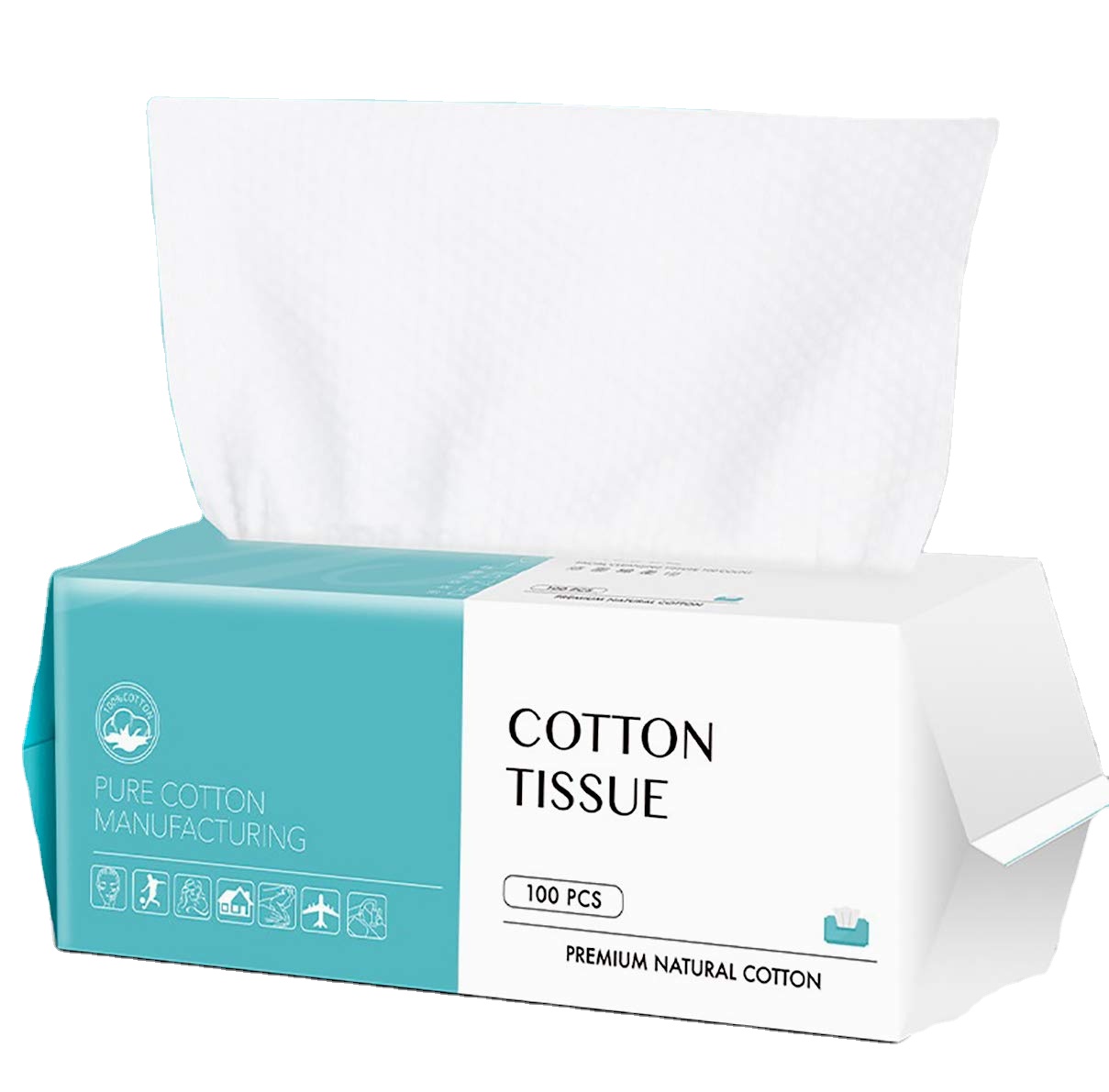 Multi-use hypoallergenic 100% Viscose disposable face towel makeup remover cloth
