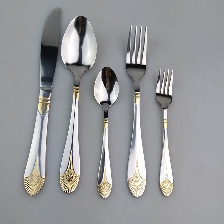 High quality Cutlery Silver stainless steel flatware set matte Polish spoons fork Wedding Cutlery dinnerware Set