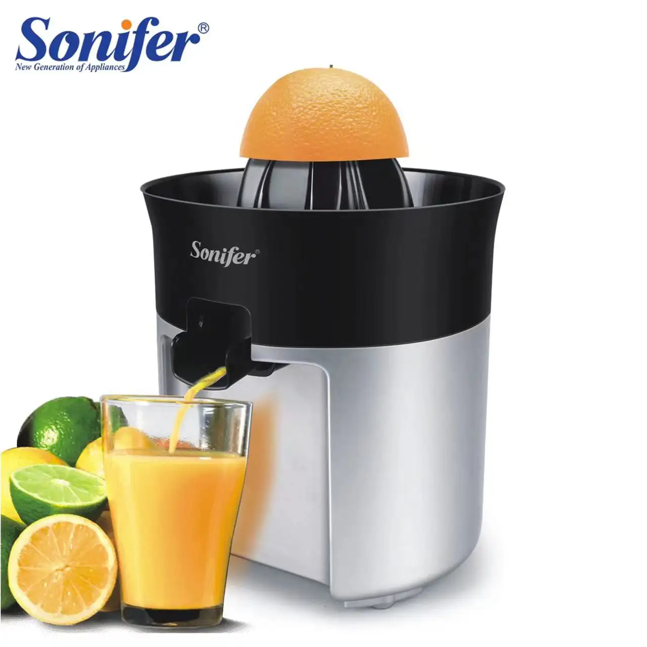 Juicer Sonifer SF-5517 Professional Household 30 Watt Press Portable Small Plastic Automatic Citrus Juicer Electric