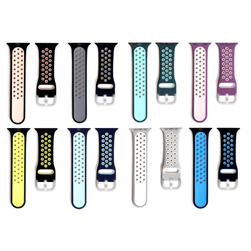Силиконовый ремешок для часов apple watch, оригинальный силиконовый резиновый ремешок для apple watch серии 44 мм