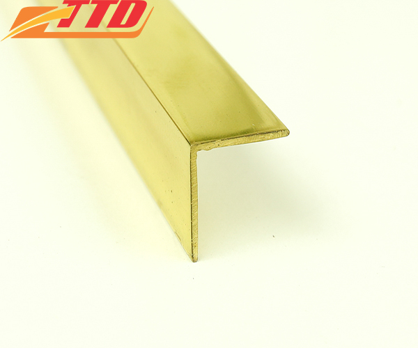 L Shape Profile Brass Floor Ceramic Corner Edge Protector Transition Strip Metal Angle Guard Copper Tile Trim