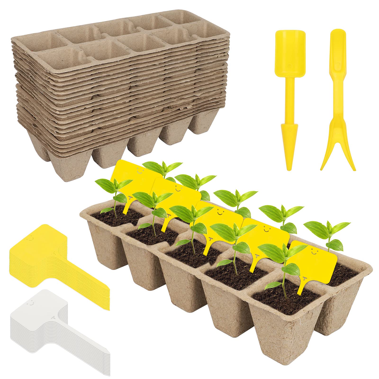 Wholesale Biodegradable Seedlings Flower Planter Round Paper Peat Pulp Pots Plants Garden Seedling Tray