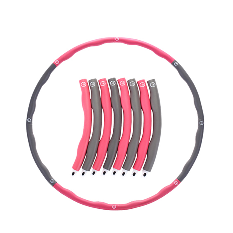 Weight 90cm Custom Detachable 85cm Diameter Hoola For Adult Foam Fitness Loop