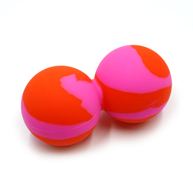 Durable Peanut Ball Yoga Sport Fitness Ball Therapy Custom Silk Printing Logo Silicone Peanut Massage Ball Set