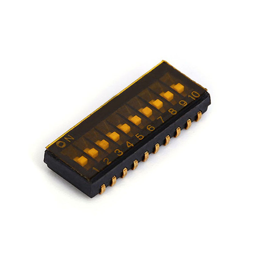 10 полюс Половина Шага 1,27 мм SMD Dip-переключатель J шпильки с запечатаными 2000 шт/катушка