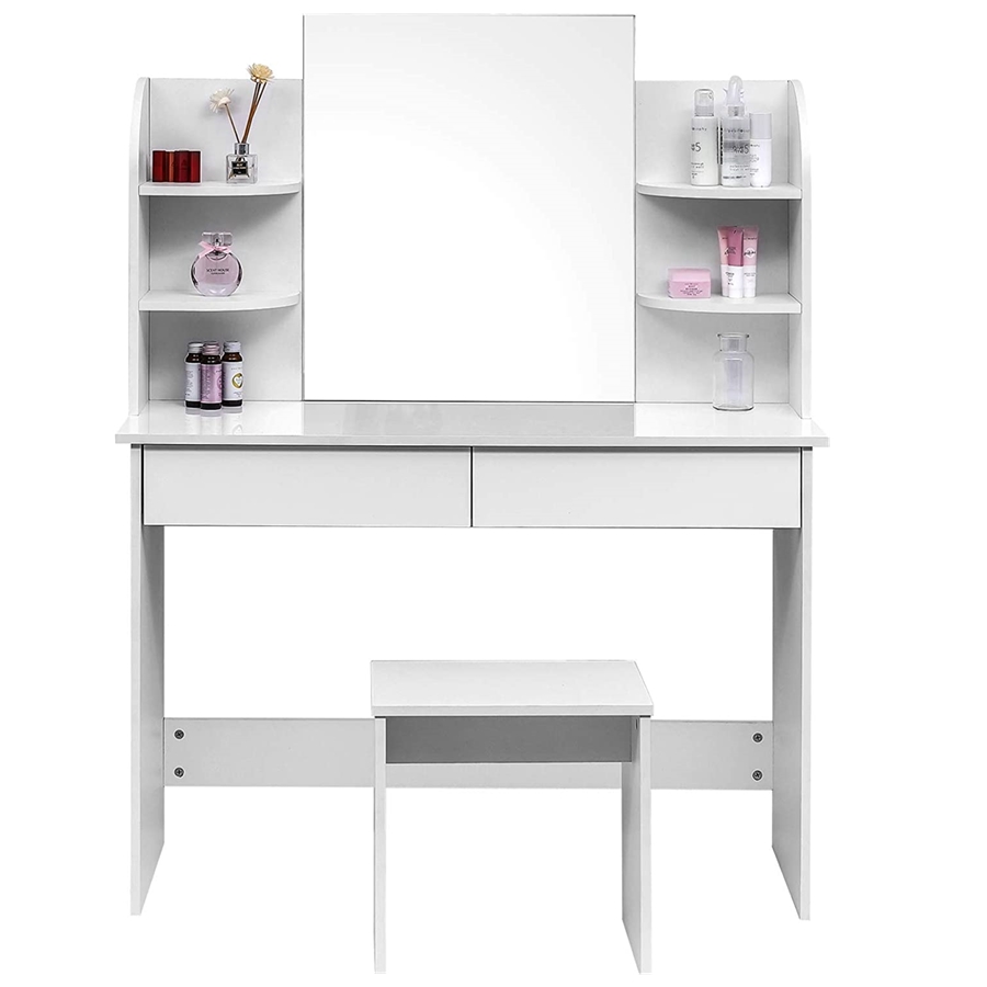 Italian best selling grey color fancy integrated square cheap prices high service dressing table