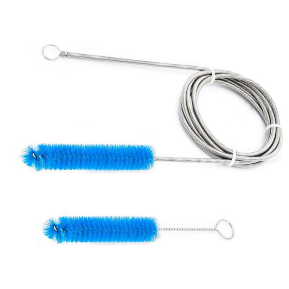 Extra-Long Flexible Stainless Soft Bristles for Tubes and Hard-to-Reach Places Plus Handy Brush CPAP Tube Cleaning Brush