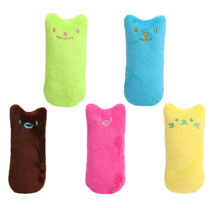 Pet Bit-Resistant Stuffed Mint Thumb Plush Cat Toy