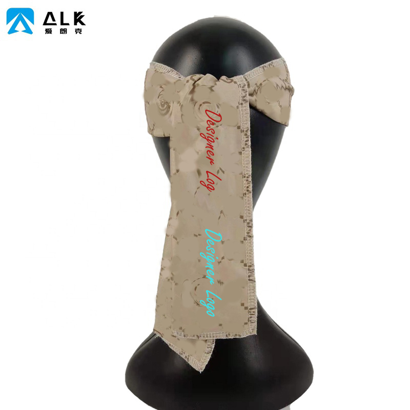 Ailangke повязка на голову, оптовая продажа, атласная, под заказ, Африканский шелк, тюрбан, повязка на голову, логотип, дизайнерский роскошный головной платок, принты для женщин