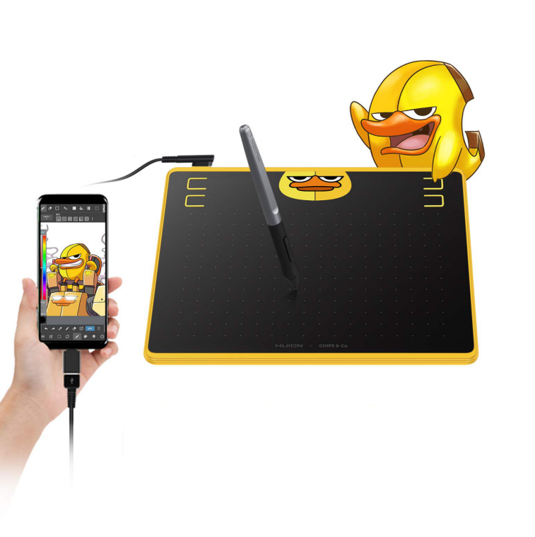 Чипы планшет 8192 уровней стилус HUION HS64 SE художественный дизайн детский планшет для письма