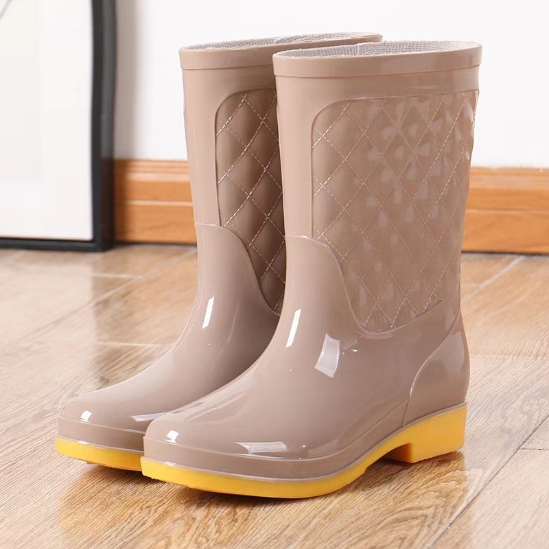 New Fashionable Adult Nonslip Outer Wear Rainy Day Waterproof Rain Boots Waterproof Leisure Fishing and Sea Shoes for Women
