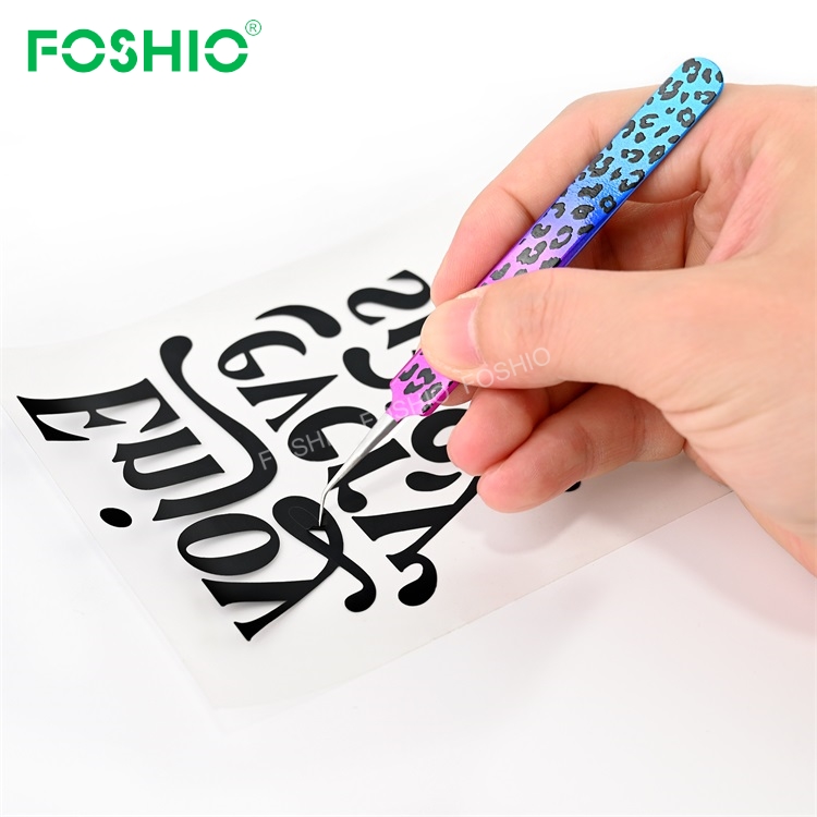 Пинцет из нержавеющей стали для леопардовых ресниц Foshio Craft Weeding Tools