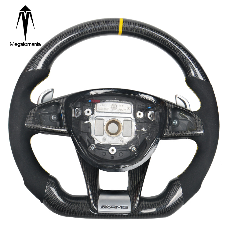 Custom Alcantar carbon fiber steering wheel For ben z 2015-2018 E43 CLS63 AMG GT C63S E63S racing wheel convertible
