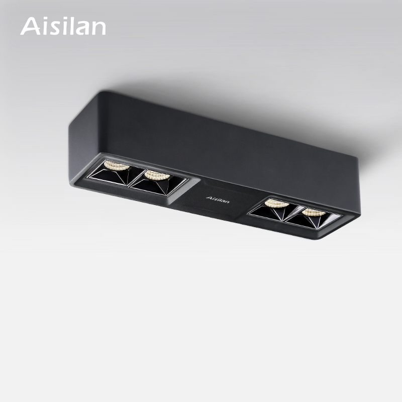 Aisilan modern office store ceiling surface mount COB spot led down light grille light