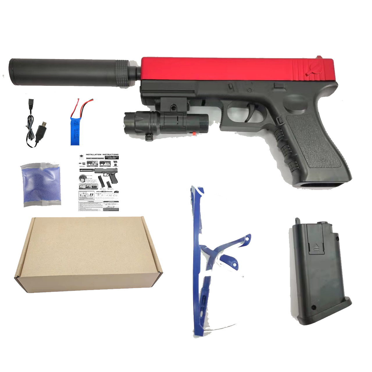 Заводской Электрический Пистолет Desert Eagle Gel Splatter, цветной гелевый пистолет
