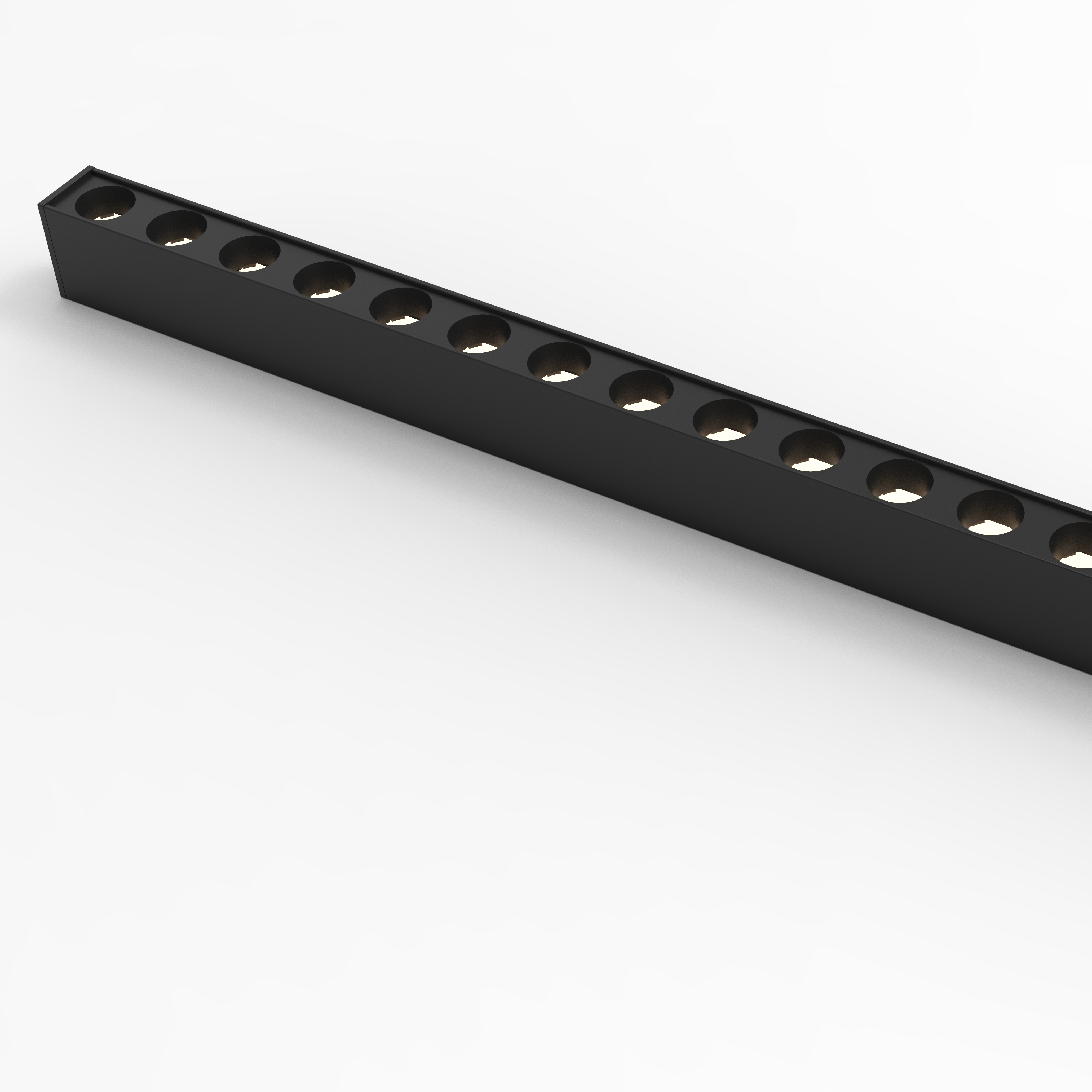 New hot sale black aluminum anodized profile led linear light with optic lens for led light strip MO1421