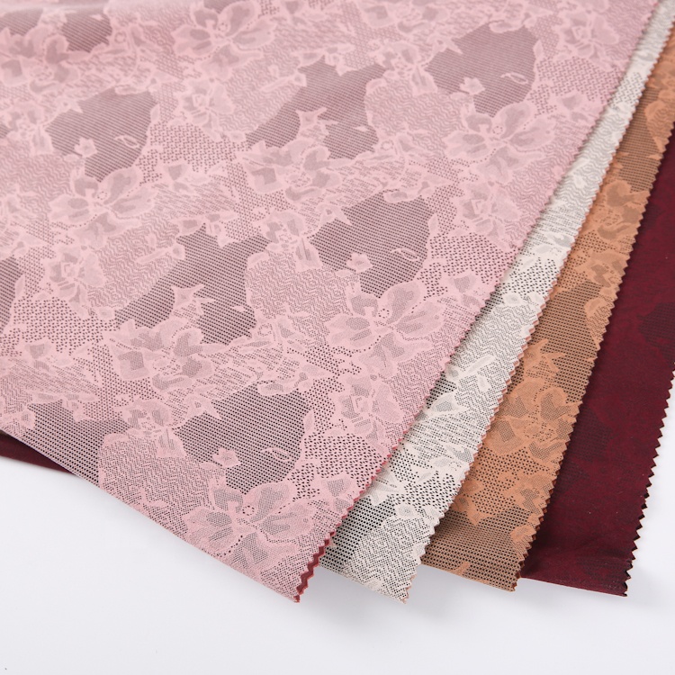 Polyester flower bronzing foil scuba suede fabric velvet for garment