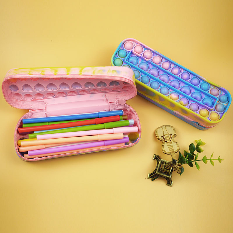 New Push Popper Bubbles Pouch Bag Popping Popit Pencil Case Popping Popit Pencil Case Fidget Toys