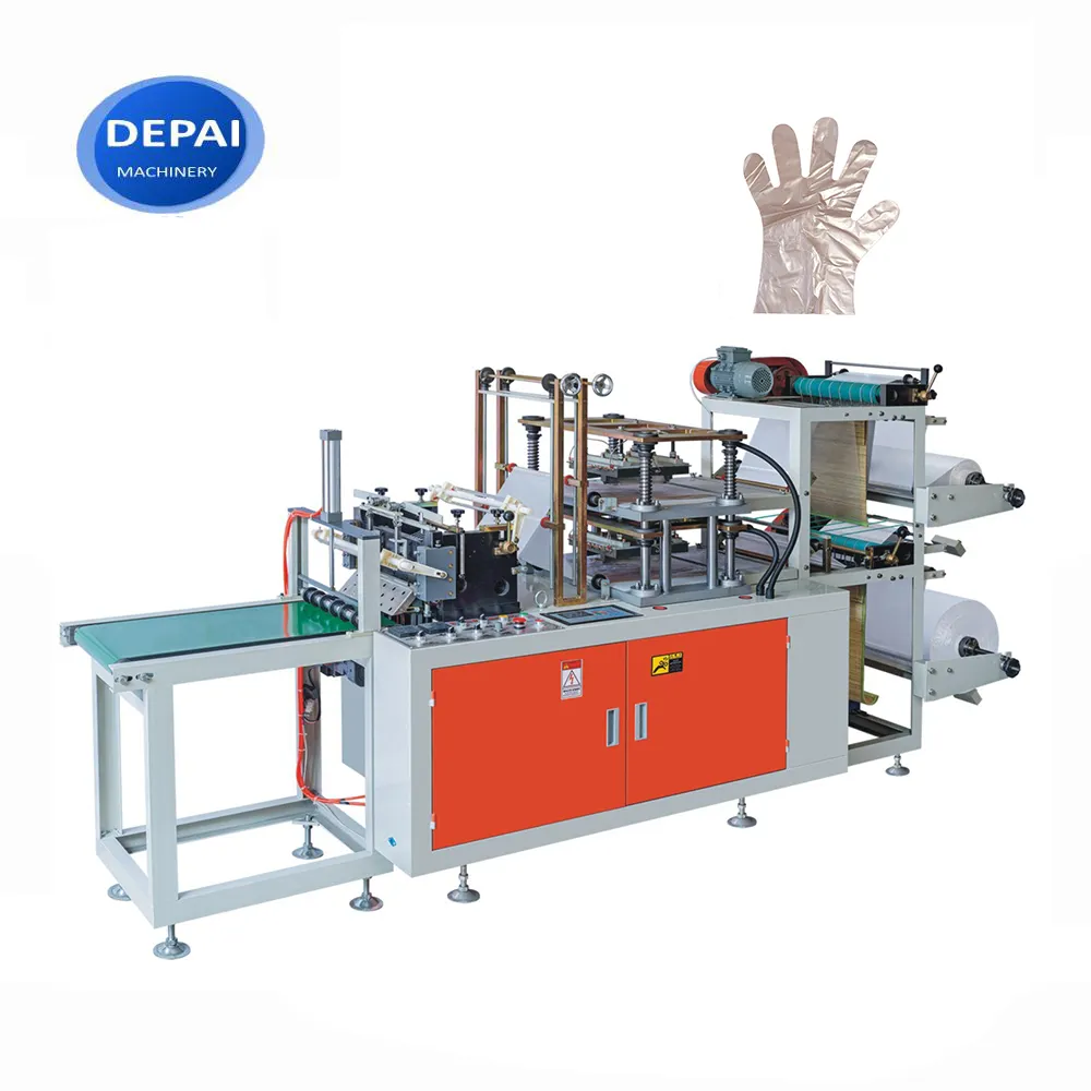 Full automatic disposable pvc pe plastic surgical hand gloves making machine
