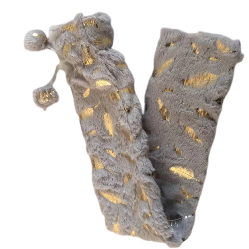 2021 new style 2L long hot water bottle with fashion plush cover to keep body,neck back,waist warm