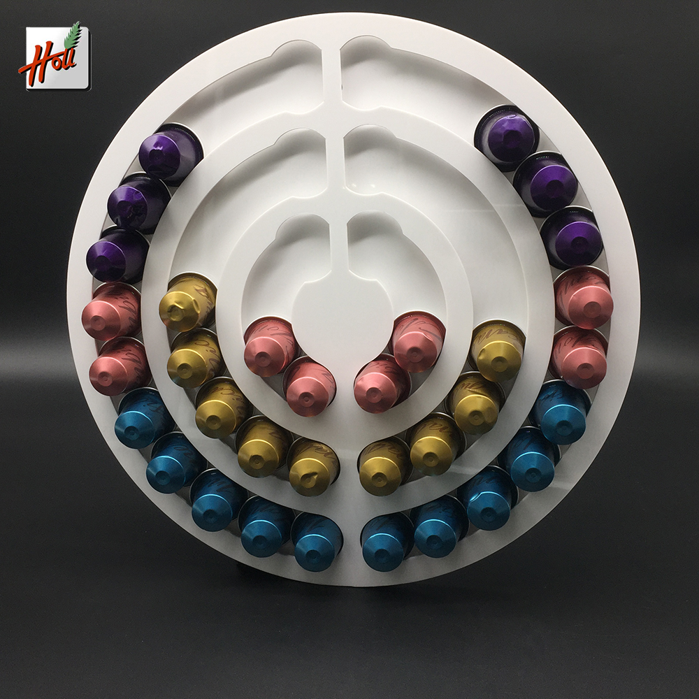 Настенный Круглый держатель для кофейных капсул Nespresso, акриловый держатель для кофейных капсул