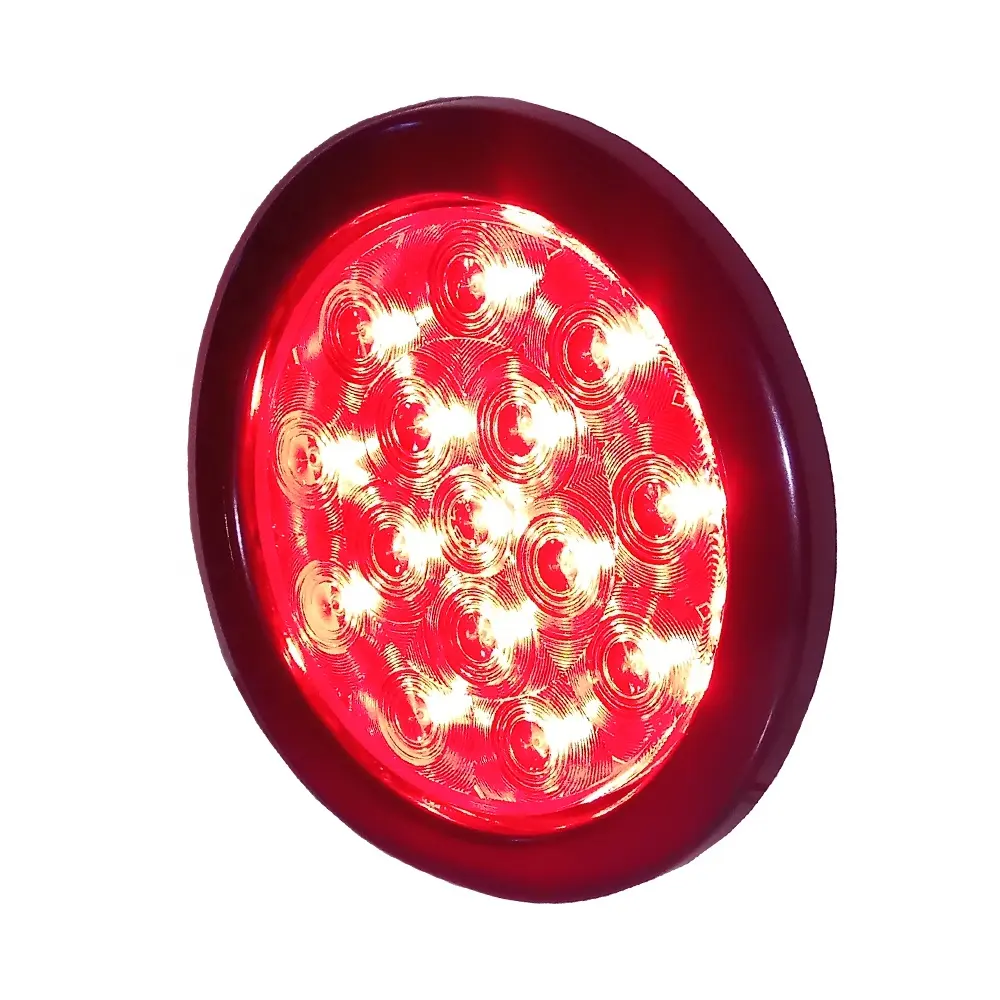 4 inch red round 12v led truck trailer tail lights for stop