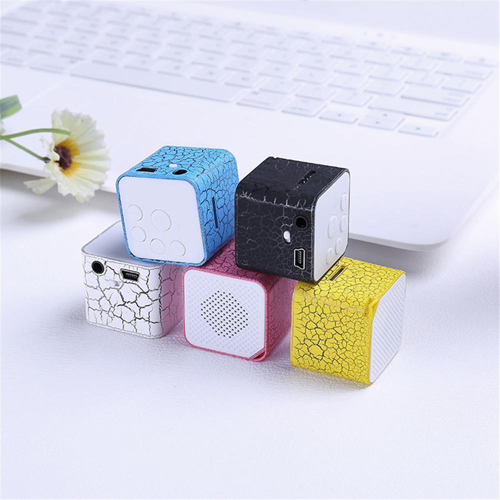 Потресканная мини внешняя звуковая карта MP3 Водный куб со светодиодной подсветкой, mp3-плеер